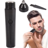 VERKGROUP Bežični USB trimer za nos i uši 2u1, crni