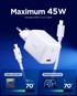 SPIGEN Zidni punjač EE451EU, 45 W, bijeli