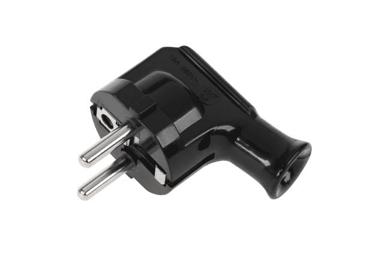 KEMOT Utikač 16 A / 250 V plastični za kabel, kutni, crni