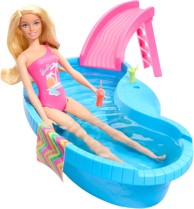 MATTEL Barbie lutka HRJ74, s toboganom