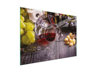TMK Staklena zaštita za štednjak ili ploču za kuhanje 30x22, vino