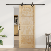 Klizna vrata s priborom 78x202 cm čvrsta borovina