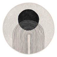 MILA HOME Krem periv okrugao tepih ø 120 cm Comfort