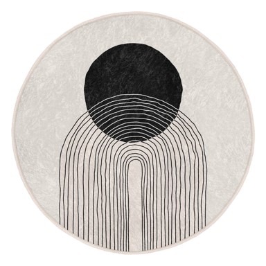 MILA HOME Krem periv okrugao tepih ø 120 cm Comfort 