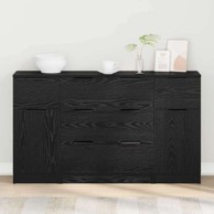 Kreveta 3 pcs 121 x 30 x 70 cm, crni hrast