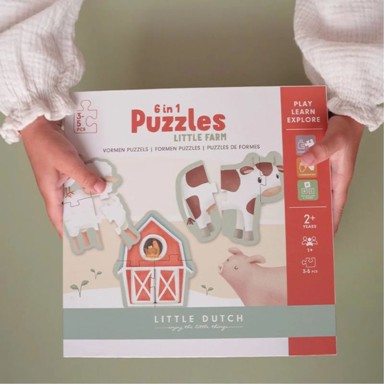 LITTLE DUTCH Puzzle Little Farm 6u1, 2+