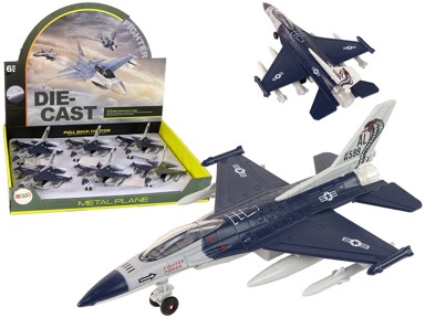 Igračka zrakoplov FRICTION DRIVE 1:72, plava, zvučni i svjetlosni efekti