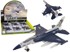 Igračka zrakoplov FRICTION DRIVE 1:72, plava, zvučni i svjetlosni efekti