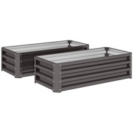 HOMESTAR Set povišenih vrtnih gredica 100x60x30 cm, tamnosiv