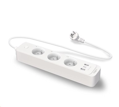 TP-Link WiFi Smart multi utičnica, 3×strujna utičnica, 2×USB-A, 1×USB-C, QC3.0 18W punjač Wi-Fi kontrola