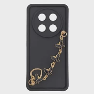 MAXMOBILE Maskica za Honor Magic 7 Lite, Silicone Candy, s ručkom, leptiri 