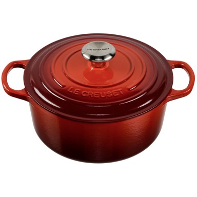 LE CREUSET Okrugli lonac od lijevanog željeza 24 cm, crveni