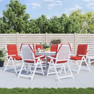 Jastuci za stolice s niskim naslonom 6 kom crveni od tkanine