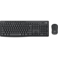 LOGITECH Set tipkovnice i miša MK295, crni, bežični