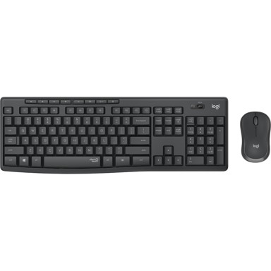 LOGITECH Set tipkovnice i miša MK295, crni, bežični