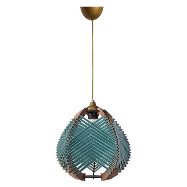 OPVIQ LIGHTS Plava/u prirodnoj boji viseća svjetiljka s tekstilnim sjenilom ø 25 cm