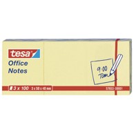 TESA Samoljepljivi blok, Office Notes, 40 x 50 mm, 3 x 100 listova, žuti