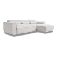 MIUFORM Bijela kutna garnitura (s desnim kutom) Flex Felix, 264x154x70,05 cm