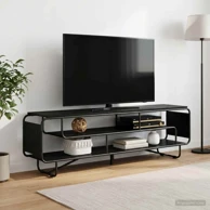 TV stalak 180 x 36 x 45 cm, konstruirano drvo, crni hrast
