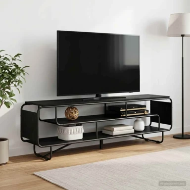 TV stalak 180 x 36 x 45 cm, konstruirano drvo, crni hrast