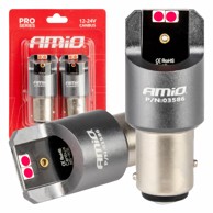 AMIO LED žarulje CANBUS PRO Series BAY15D P21/5W 4x3030 SMD crvene 12V/24V