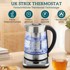 HOMESTAR Električno kuhalo za vodu, 1,7 L, 21,7 x 21,4 x 26,3 cm, srebrno