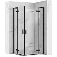 REA Tuš kabina Hugo Double Black 80x80 cm, crna