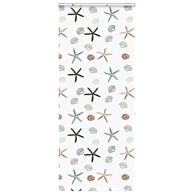 Rolo zavjesa za tuš s kazetom, 100x240 cm, školjke