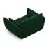 MAZZINI SOFAS Tamno zelena baršunasti fotelja Vanda, 128x110x85 cm