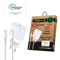 MAXMOBILE Kućni punjač, PD Super Fast Charge, 2u1, USB-C + kabel, TR-349006, GRS, ECO 35W