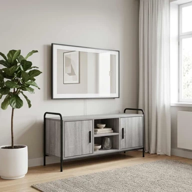 TV ormar 99 x 33 x 50 cm, konstruirano drvo, siva sonoma