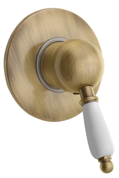 SAPHO Ugradbena miješalica za tuš KIRKÉ WHITE, retro, brončana, bijela