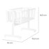 ROBA Bijela kolijevka na kotačićima 40x90 cm