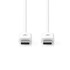NEDIS USB-C na USB-C kabel, 2 m, 60 W, 480 Mbps, bijeli