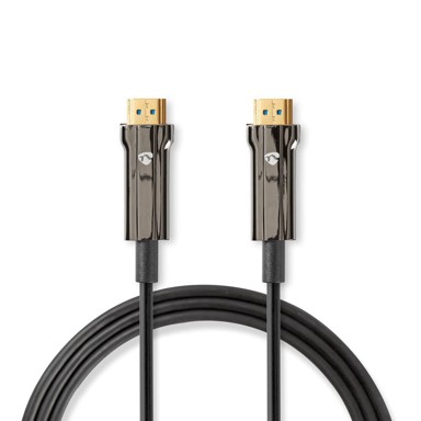NEDIS Aktivni optički HDMI AOC kabel Ultra High Speed s Ethernetom, 8K 60 Hz, 48 Gbit/s, 100 m, crni