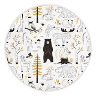 MILA HOME Žuti /bijeli dječji tepih ø 100 cm Comfort