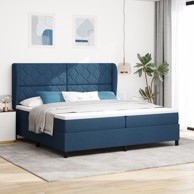 Box Spring krevet s madracem 200x200 cm tkanina, plavi