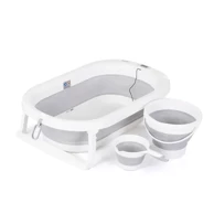CHIPOLINO Kadica sklopiva Bubble spa, s termometrom, kantom i čašom, siva