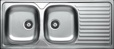 SINK SOLUTION Sudoper A Line 116x50 cm, 2x, inox