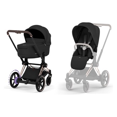CYBEX Kolica 2u1 ePriam Platinum, crna