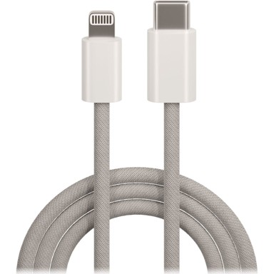 MAXLIFE Kabel USB-C - Lightning, 1 m, 27 W, sivi, najlon