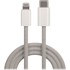 MAXLIFE Kabel USB-C - Lightning, 1 m, 27 W, sivi, najlon