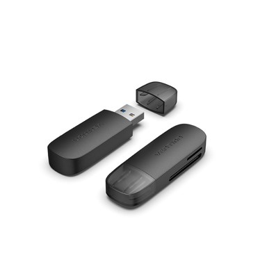 VENTION Čitač kartica USB 3.0, SD i TF, crna