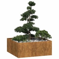 Sadilica boja hrđe 100x100x40 cm od pohabanog čelika