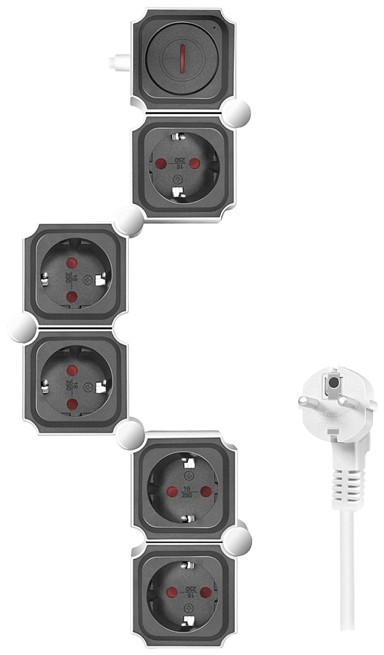 LOGILINK Produžni kabel s 5 utičnica CEE 7/3, 1,5 m