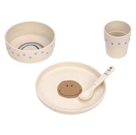 LÄSSIG Komplet za jelo HAPPY RASCALS SMILE, plavi