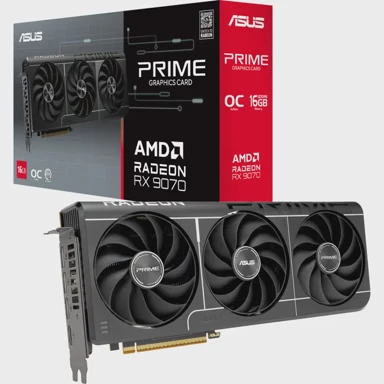 ASUS Grafička kartica Radeon RX 9070 OC PRIME EVO Edition, 16GB GDDR6, RDNA4, 3× DisplayPort, 1× HDMI