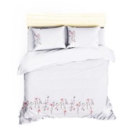 MIJOLNIR Posteljina Perla White 200x220 cm od pamučnog satena s plahtom Bijela