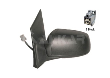 ALKAR Retrovizor Ford Focus 04-08, crni, lijevi, električni, grijani