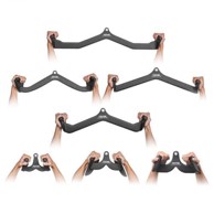 VEVOR Set za Lat Pulldown, 7 dijelova, gumirani ručaj za hvatanje, crni
